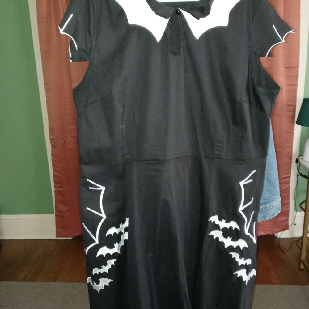 LeaLac Women's Halloween  Retro Spiderweb Vintage Style Cocktail Dress 5X